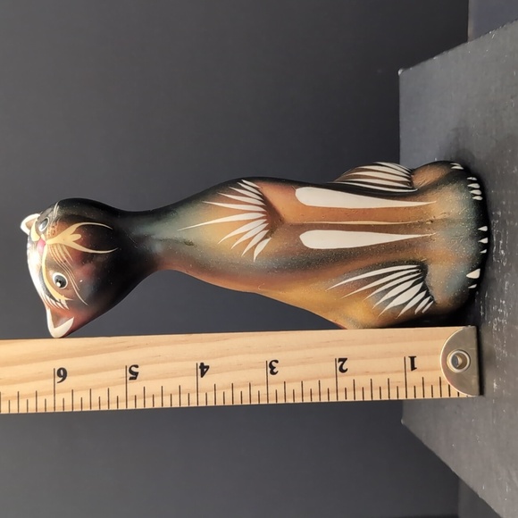 VGT, Mexican Tonala Folk Art Pottery Cat Figurine. - Picture 9 of 9